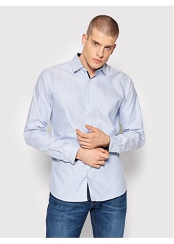 Selected Homme Koszula New Mark 16058640 Błękitny Slim Fit ze sklepu MODIVO w kategorii Koszule męskie - zdjęcie 182675179