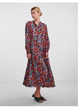 YAS Sukienka koszulowa 26027838 Kolorowy Regular Fit ze sklepu MODIVO w kategorii Sukienki - zdjęcie 182675259