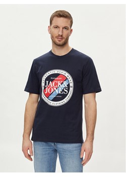 Jack&Jones T-Shirt Loof 12248624 Granatowy Standard Fit ze sklepu MODIVO w kategorii T-shirty męskie - zdjęcie 182675268