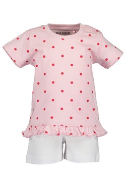 Blue Seven Komplet t-shirt i spodenki 914513 X Różowy ze sklepu MODIVO w kategorii Komplety niemowlęce - zdjęcie 182675319