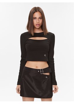 Calvin Klein Jeans Bluzka Milano J20J222009 Czarny Regular Fit ze sklepu MODIVO w kategorii Bluzki damskie - zdjęcie 182675618