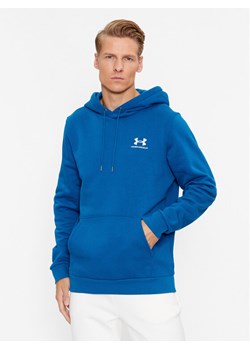 Under Armour Bluza Ua Essential Fleece Hoodie 1373880 Niebieski Loose Fit ze sklepu MODIVO w kategorii Bluzy męskie - zdjęcie 182675645