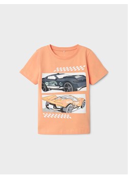 NAME IT T-Shirt HOT WHEELS 13203566 Pomarańczowy Regular Fit ze sklepu MODIVO w kategorii Koszulki niemowlęce - zdjęcie 182675918