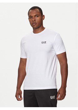 EA7 Emporio Armani T-Shirt 8NPT26 PJVQZ 1100 Biały Regular Fit ze sklepu MODIVO w kategorii T-shirty męskie - zdjęcie 182675946