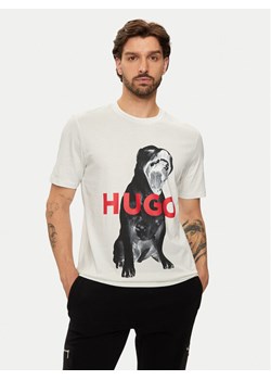 Hugo T-Shirt Dayaking 50523979 Écru Regular Fit ze sklepu MODIVO w kategorii T-shirty męskie - zdjęcie 182676099