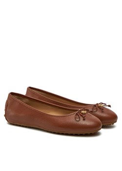 Lauren Ralph Lauren Baleriny 802942766002 Brązowy ze sklepu MODIVO w kategorii Balerinki - zdjęcie 182676138