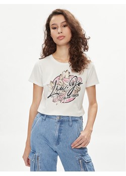 Liu Jo T-Shirt TA4202 JS003 Écru Regular Fit ze sklepu MODIVO w kategorii Bluzki damskie - zdjęcie 182676158