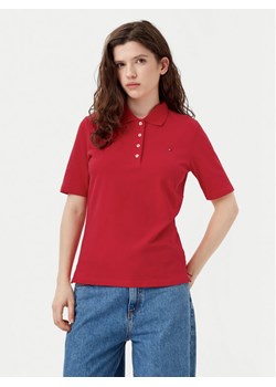 Tommy Hilfiger Polo 1985 WW0WW43224 Czerwony Regular Fit ze sklepu MODIVO w kategorii Bluzki damskie - zdjęcie 182676186