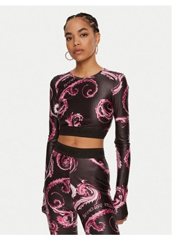 Versace Jeans Couture Bluzka 77HAH218 JS360 Czarny Slim Fit ze sklepu MODIVO w kategorii Bluzki damskie - zdjęcie 182676275