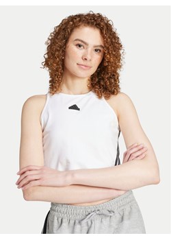 adidas Top Future Icons 3-Stripes IW5201 Biały Slim Fit ze sklepu MODIVO w kategorii Bluzki damskie - zdjęcie 182676677