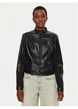 Guess Kurtka skórzana W4YL04 WE480 Czarny Regular Fit ze sklepu MODIVO w kategorii Kurtki damskie - zdjęcie 182676686