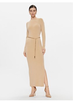 MICHAEL Michael Kors Sukienka dzianinowa MF381UN4VR Beżowy Slim Fit ze sklepu MODIVO w kategorii Sukienki - zdjęcie 182676695