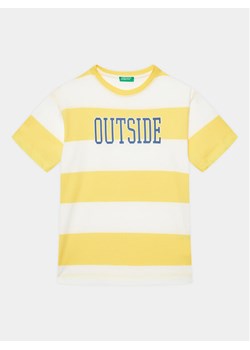 United Colors Of Benetton T-Shirt 3ZNBC10BN Żółty Regular Fit ze sklepu MODIVO w kategorii T-shirty chłopięce - zdjęcie 182677016