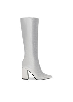 Nine West Kozaki SAMAA SJ1453-2 Srebrny ze sklepu MODIVO w kategorii Kozaki damskie - zdjęcie 182677055