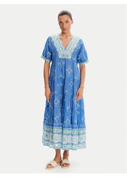 Iconique Sukienka letnia IC25-092 Niebieski Relaxed Fit ze sklepu MODIVO w kategorii Sukienki - zdjęcie 182677157