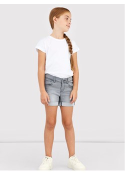 NAME IT Szorty jeansowe 13197317 Szary Slim Fit ze sklepu MODIVO w kategorii Spodenki dziewczęce - zdjęcie 182677408