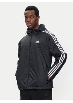 adidas Wiatrówka Essentials 3-Stripes IB0381 Czarny Regular Fit ze sklepu MODIVO w kategorii Kurtki męskie - zdjęcie 182677548