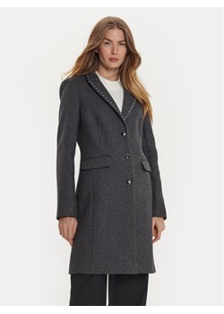 Morgan Płaszcz wełniany 242-GLAM Szary Regular Fit ze sklepu MODIVO w kategorii Płaszcze damskie - zdjęcie 182677775