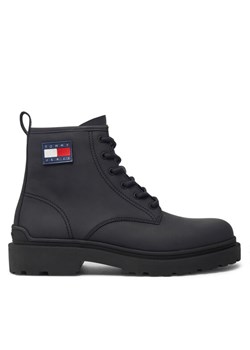 Tommy Jeans Trapery EM0EM01447 Czarny ze sklepu MODIVO w kategorii Buty zimowe męskie - zdjęcie 182678337