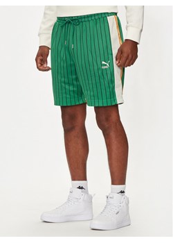 Puma Szorty sportowe T7 624394 Zielony Relaxed Fit ze sklepu MODIVO w kategorii Spodenki męskie - zdjęcie 182678386
