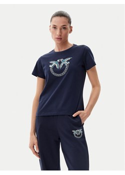 PINKO T-Shirt Quentin 100535 A2G7 Granatowy Regular Fit ze sklepu MODIVO w kategorii Bluzki damskie - zdjęcie 182678389