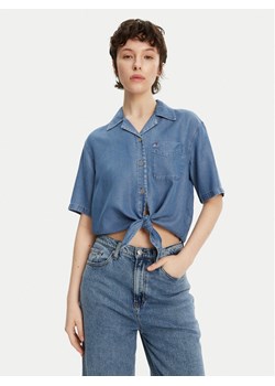 Tommy Jeans Koszula DW0DW20603 Niebieski Relaxed Fit ze sklepu MODIVO w kategorii Koszule damskie - zdjęcie 182678399