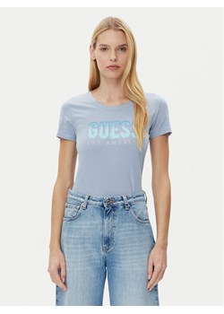 Guess T-Shirt W5GI14 J1314 Niebieski Regular Fit ze sklepu MODIVO w kategorii Bluzki damskie - zdjęcie 182678705