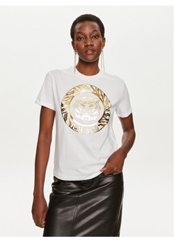 Just Cavalli T-Shirt 76PAHG12 Biały Regular Fit ze sklepu MODIVO w kategorii Bluzki damskie - zdjęcie 182678787