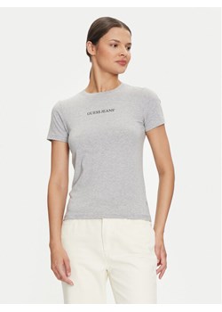 Guess Jeans T-Shirt W4YI01 J1314 Szary Slim Fit ze sklepu MODIVO w kategorii Bluzki damskie - zdjęcie 182678869