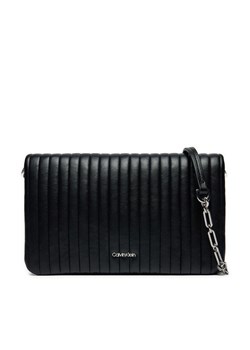 Calvin Klein Torebka Mini Line Quilt Crossbody K60K613079 Czarny ze sklepu MODIVO w kategorii Listonoszki - zdjęcie 182678885