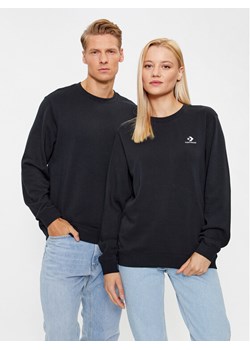 Converse Bluza Standard Fit Left Chest Star Chev Emb Crew Ft 10023861-A02 Czarny Regular Fit ze sklepu MODIVO w kategorii Bluzy męskie - zdjęcie 182678887