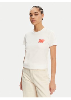 Tommy Jeans T-Shirt Bubble DW0DW21338 Biały Regular Fit ze sklepu MODIVO w kategorii Bluzki damskie - zdjęcie 182678896