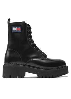 Tommy Jeans Trapery Urban Tommy Jeans Lace Up Boot EN0EN01995 Czarny ze sklepu MODIVO w kategorii Workery damskie - zdjęcie 182679245