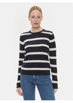 Tommy Hilfiger Sweter WW0WW40264 Granatowy Regular Fit ze sklepu MODIVO w kategorii Swetry damskie - zdjęcie 182679246