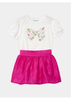 Mayoral Komplet t-shirt i spódniczka 3957 Różowy Regular Fit ze sklepu MODIVO w kategorii Komplety dziewczęce - zdjęcie 182679307