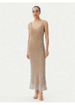 PINKO Sukienka dzianinowa Viggiano Abito 104889 A2FB Beżowy Slim Fit ze sklepu MODIVO w kategorii Sukienki - zdjęcie 182679396