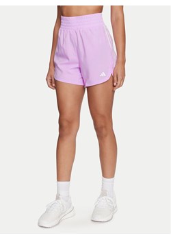 adidas Szorty sportowe Pacer Training 3-Stripes IS1665 Różowy Regular Fit ze sklepu MODIVO w kategorii Szorty - zdjęcie 182679467