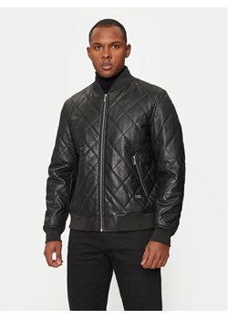 KARL LAGERFELD Kurtka skórzana 555011 544409 Czarny Regular Fit ze sklepu MODIVO w kategorii Kurtki męskie - zdjęcie 182679557