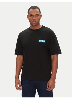 HUGO T-Shirt Duwood 50538512 Czarny Relaxed Fit ze sklepu MODIVO w kategorii T-shirty męskie - zdjęcie 182679615