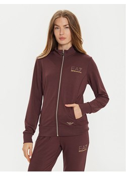 EA7 Emporio Armani Bluza 8NTM43 TJ9RZ 1755 Brązowy Regular Fit ze sklepu MODIVO w kategorii Bluzy damskie - zdjęcie 182679706