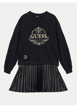 Guess Sukienka codzienna J4BK14 KAUH0 Czarny Regular Fit ze sklepu MODIVO w kategorii Sukienki dziewczęce - zdjęcie 182679786