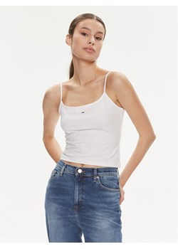 Tommy Jeans Top Essential DW0DW17381 Biały Slim Fit ze sklepu MODIVO w kategorii Bluzki damskie - zdjęcie 182679826