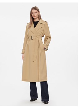 Weekend Max Mara Płaszcz wełniany Giostra 2415021051 Beżowy Regular Fit ze sklepu MODIVO w kategorii Płaszcze damskie - zdjęcie 182679856