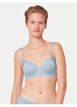 Triumph Biustonosz z fiszbiną Body Make-up Soft Touch 10194318 Błękitny ze sklepu MODIVO w kategorii Biustonosze - zdjęcie 182679989