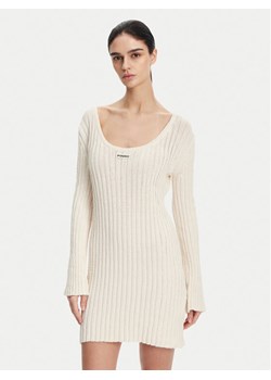 PINKO Sukienka dzianinowa 105301 A2N7 Écru Regular Fit ze sklepu MODIVO w kategorii Sukienki - zdjęcie 182680469