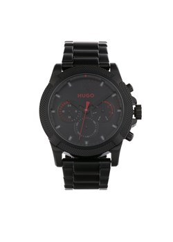 Hugo Zegarek Impress 1530296 Czarny ze sklepu MODIVO w kategorii Zegarki - zdjęcie 182680666