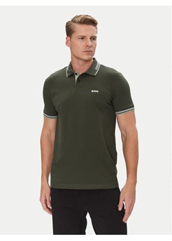 BOSS Polo Paul 50506193 Zielony Slim Fit ze sklepu MODIVO w kategorii T-shirty męskie - zdjęcie 182680868