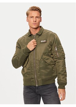 SCHOTT N.Y.C. Kurtka bomber 210100RS Zielony Regular Fit ze sklepu MODIVO w kategorii Kurtki męskie - zdjęcie 182681216
