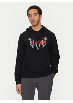 HUGO Bluza Dueleyo 50530580 Czarny Regular Fit ze sklepu MODIVO w kategorii Bluzy męskie - zdjęcie 182681336