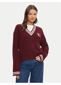 Tommy Jeans Sweter DW0DW19685 Bordowy Regular Fit ze sklepu MODIVO w kategorii Swetry damskie - zdjęcie 182681467